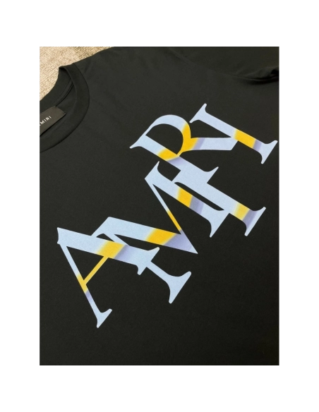 Amiri New short-sleeved New wash water mark tag T-shirt,Amiri T Shirt,Tshirt,APPAREL