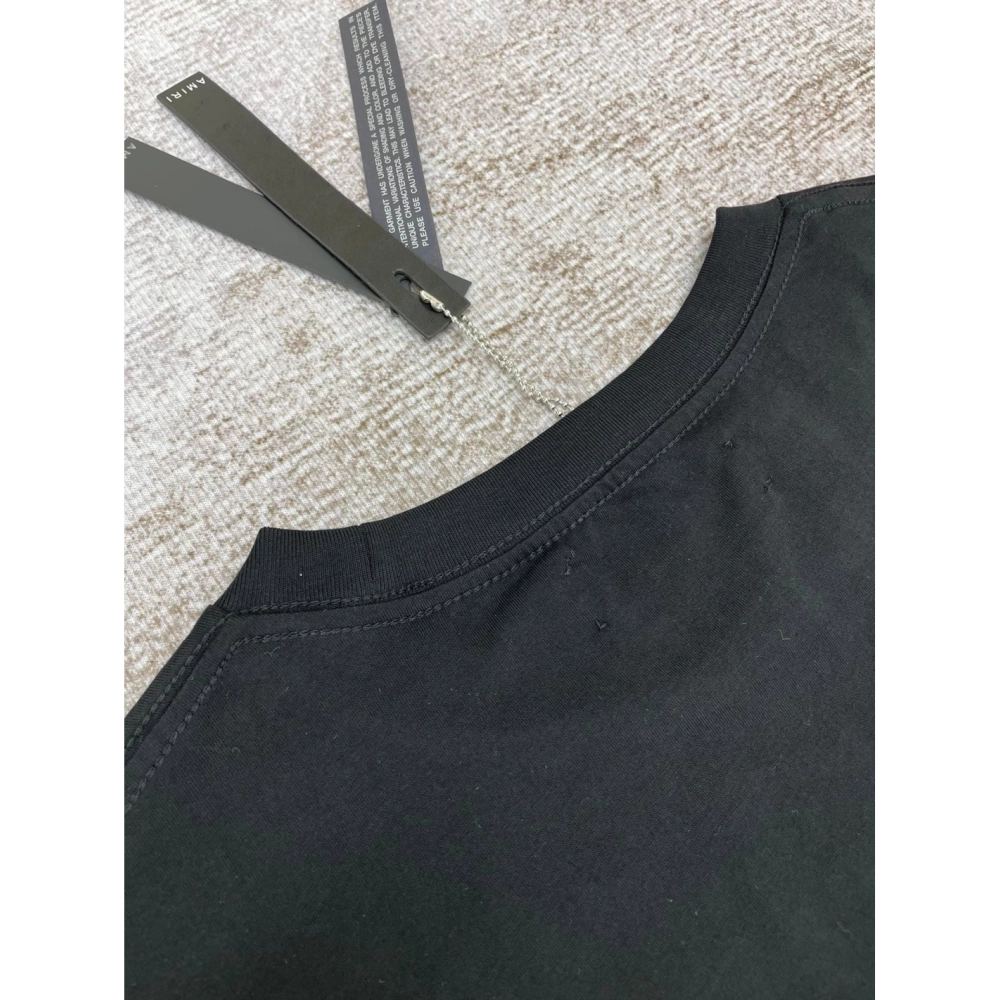 Amiri New short-sleeved New wash water mark tagt T-shirt,Amiri T Shirt,Tshirt,APPAREL