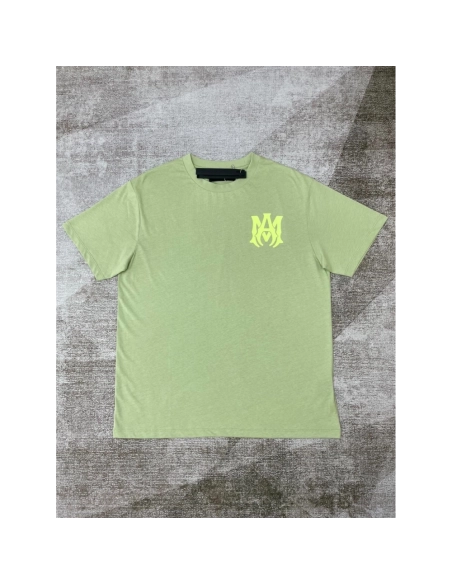 Amiri New short-sleeved rear letter mint green special color paste printt T-shirt,Amiri T Shirt,Tshirt,APPAREL