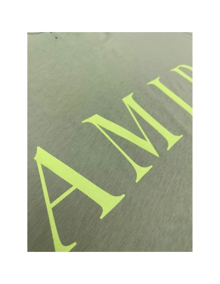 Amiri New short-sleeved rear letter mint green special color paste printt T-shirt,Amiri T Shirt,Tshirt,APPAREL