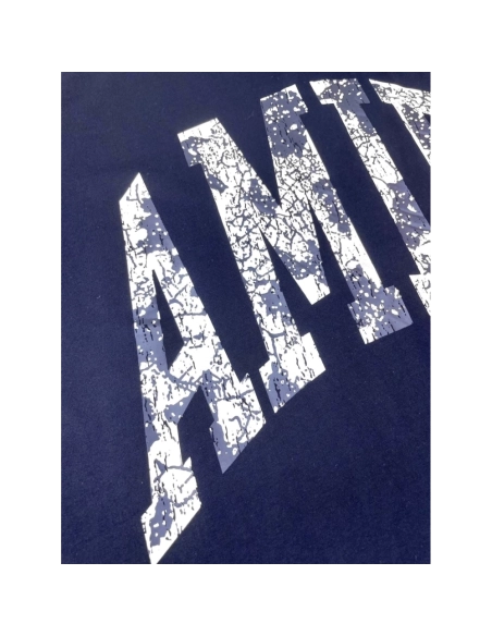 Amiri New short-sleeved special color paste print rice yellow crack printt T-shirt,Amiri T Shirt,Tshirt,APPAREL