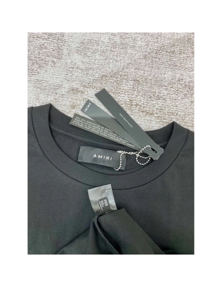 Amiri New short-sleeved special color paste print rice yellow crack printt T-shirt,Amiri T Shirt,Tshirt,APPAREL