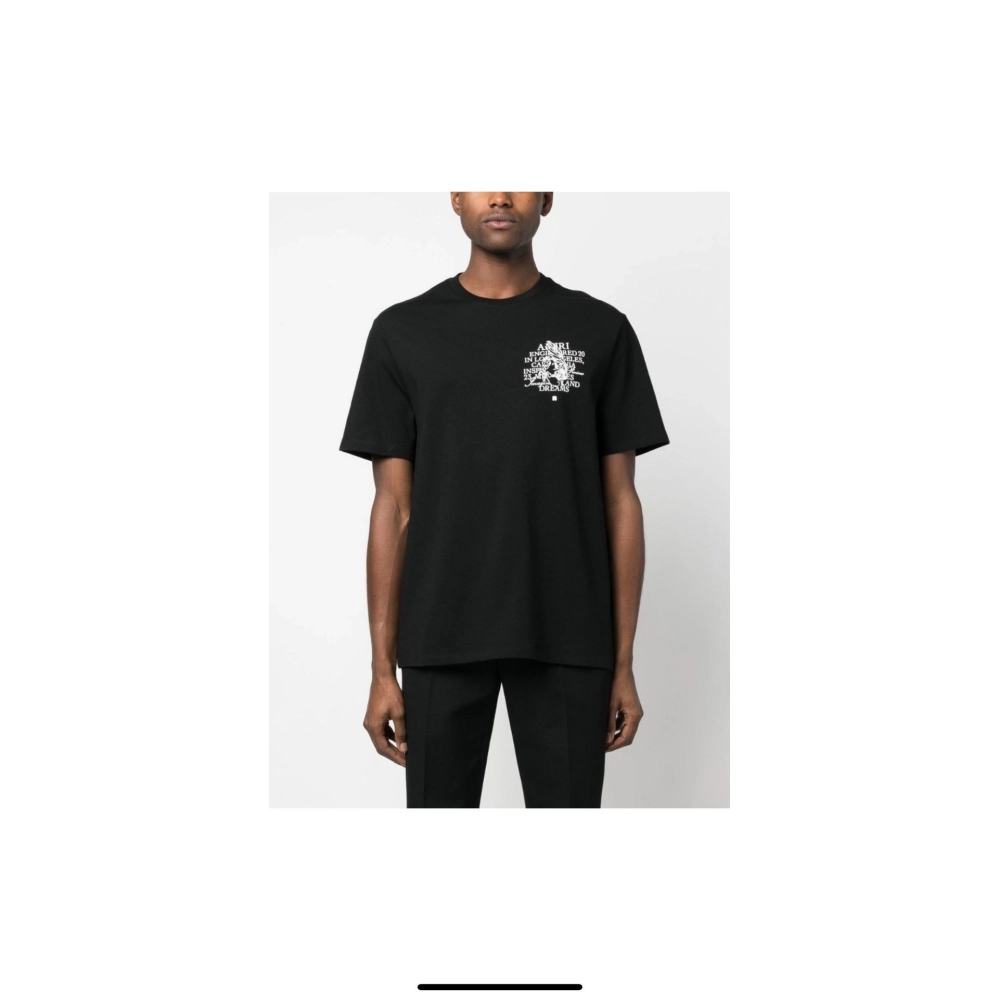 Amiri New White Letter Printed Short-Sleeve T-shirt,Amiri T Shirt,Tshirt,APPAREL