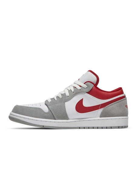 AIR JORDAN 1 LOW SE LIGHT SMOKE GREY GYM RED DC6991 016,AIR JORDAN 1 LOW,Air Jordan