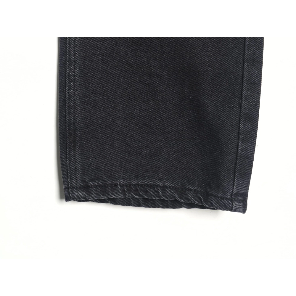 Amexnocap leather label lightning bolt denim trousers TSK2,Amexnocap