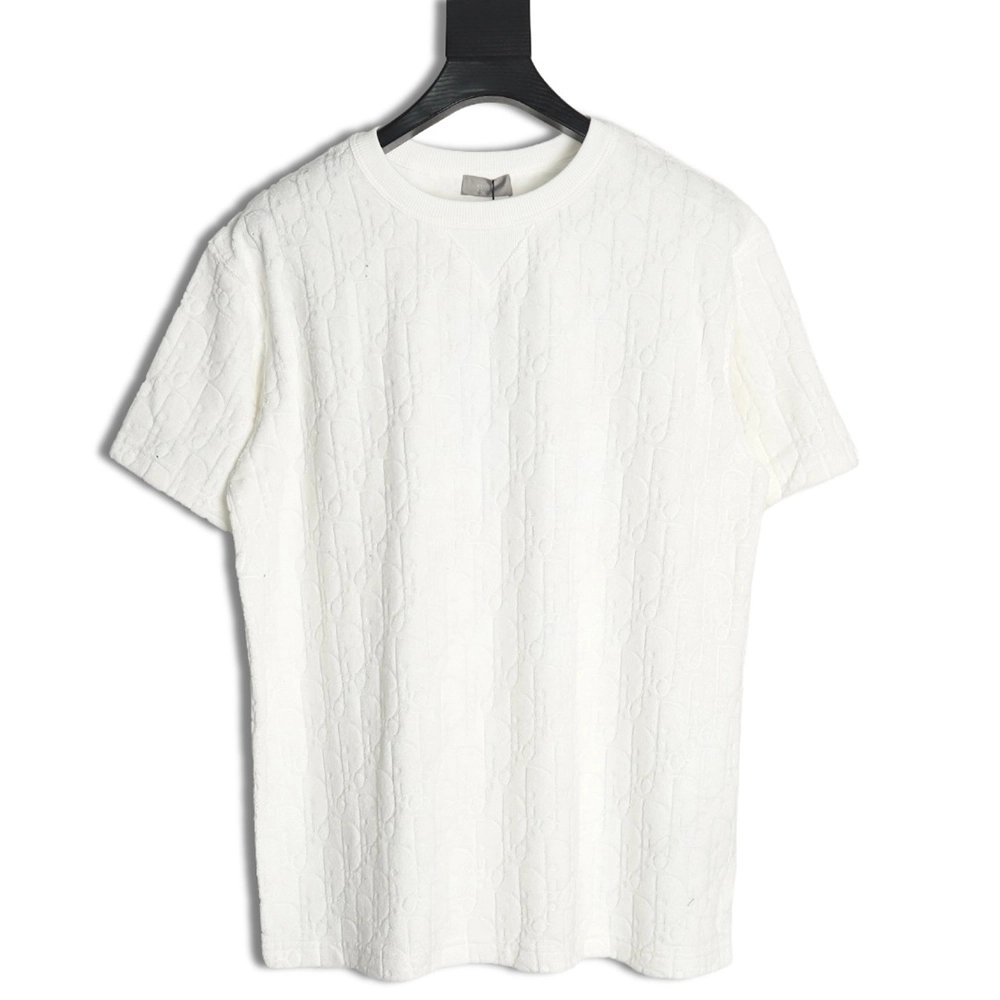 Dior classic jacquard full-print lettering short-sleeved T-shirt,Dior