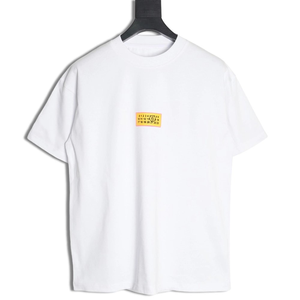 Maison Margiela square logo digital print short-sleeved T-shirt,MAISON MARGIELA