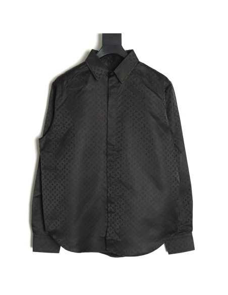 Louis Vuitton dark pattern all over print shirt TSK1,Louis Vuitton