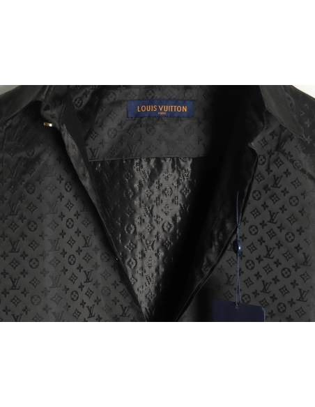 Louis Vuitton dark pattern all over print shirt TSK1,Louis Vuitton