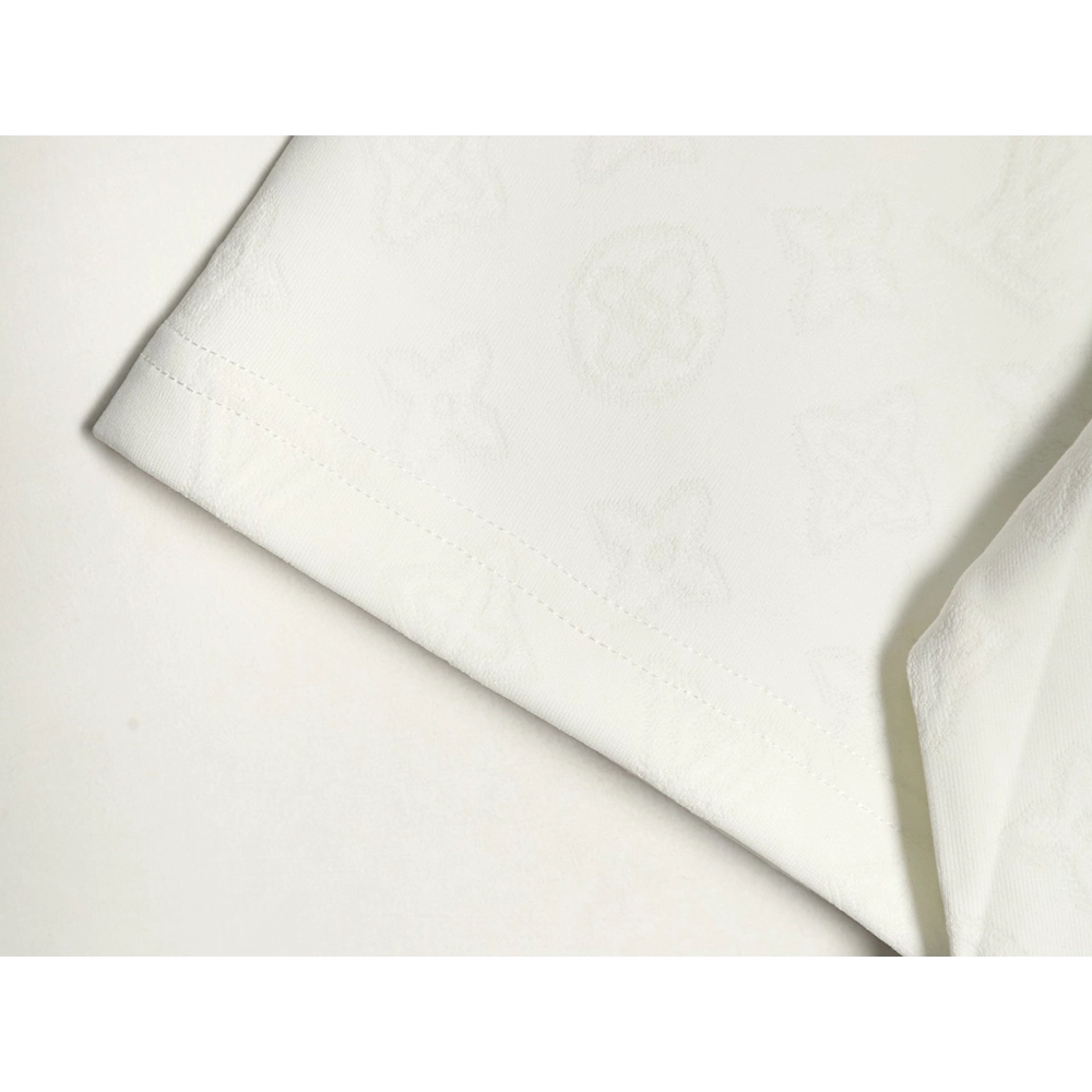 Louis Vuitton all over printed old flower dark pattern jacquard short-sleeved T-shirt,Dior