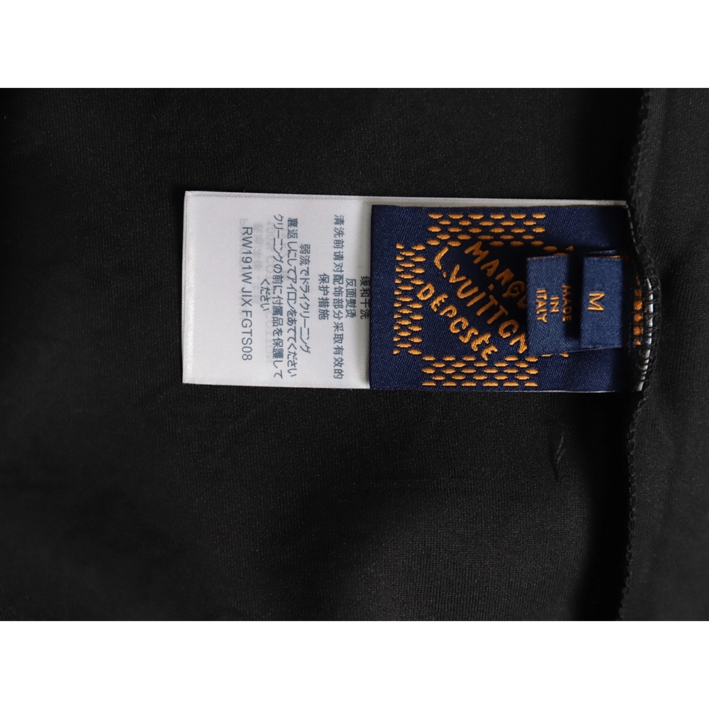 Louis Vuitton all over printed old flower dark pattern jacquard short-sleeved T-shirt TSK1,Dior