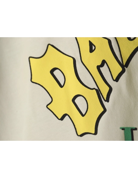 Balenciaga letter foam print washed distressed short-sleeved T-shirt,Balenciaga