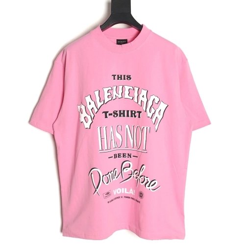 Balenciaga letter foam print washed distressed short-sleeved T-shirt TSK1,Balenciaga
