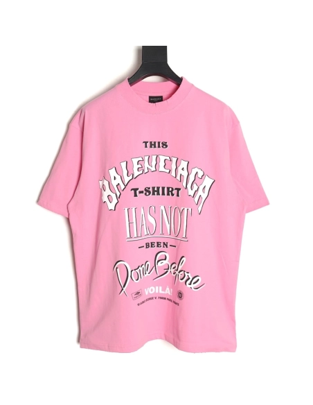 Balenciaga letter foam print washed distressed short-sleeved T-shirt TSK1,Balenciaga