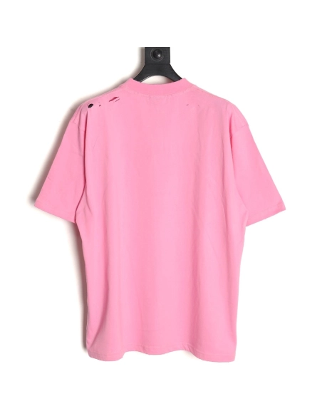Balenciaga letter foam print washed distressed short-sleeved T-shirt TSK1,Balenciaga