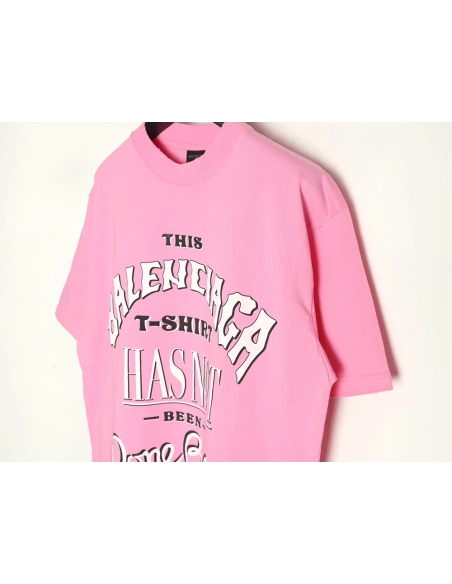 Balenciaga letter foam print washed distressed short-sleeved T-shirt TSK1,Balenciaga