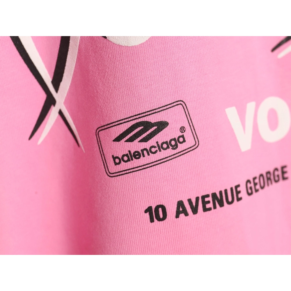 Balenciaga letter foam print washed distressed short-sleeved T-shirt TSK1,Balenciaga