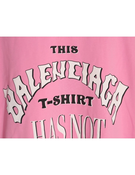 Balenciaga letter foam print washed distressed short-sleeved T-shirt TSK1,Balenciaga