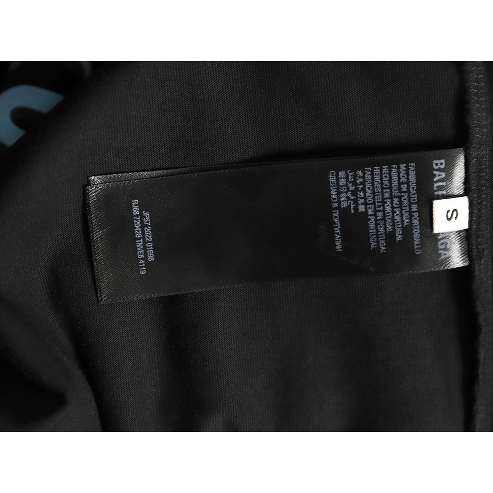 Balenciaga letter foam print washed distressed short-sleeved T-shirt TSK2,Balenciaga