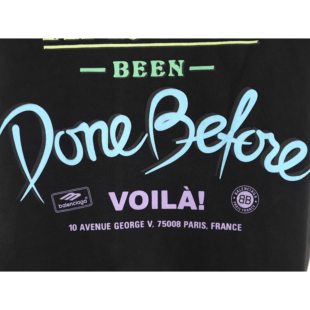 Balenciaga letter foam print washed distressed short-sleeved T-shirt TSK2,Balenciaga