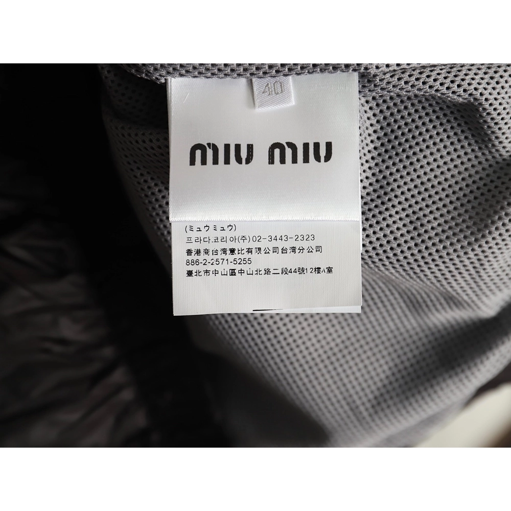 Miu Miu patchwork lettering trench coat,Miu Miu