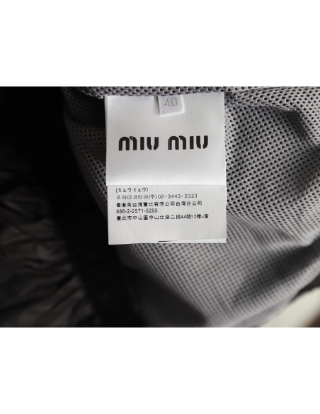Miu Miu patchwork lettering trench coat,Miu Miu