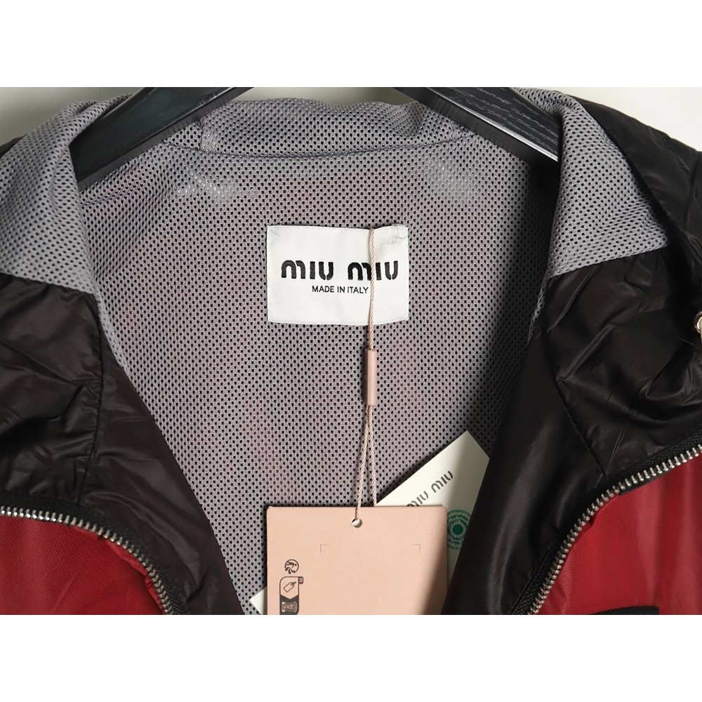 Miu Miu patchwork lettering trench coat,Miu Miu