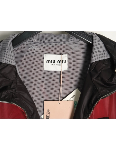 Miu Miu patchwork lettering trench coat,Miu Miu