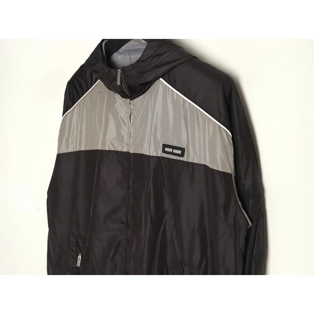 Miu Miu patchwork lettering trench coat TSK1,Miu Miu