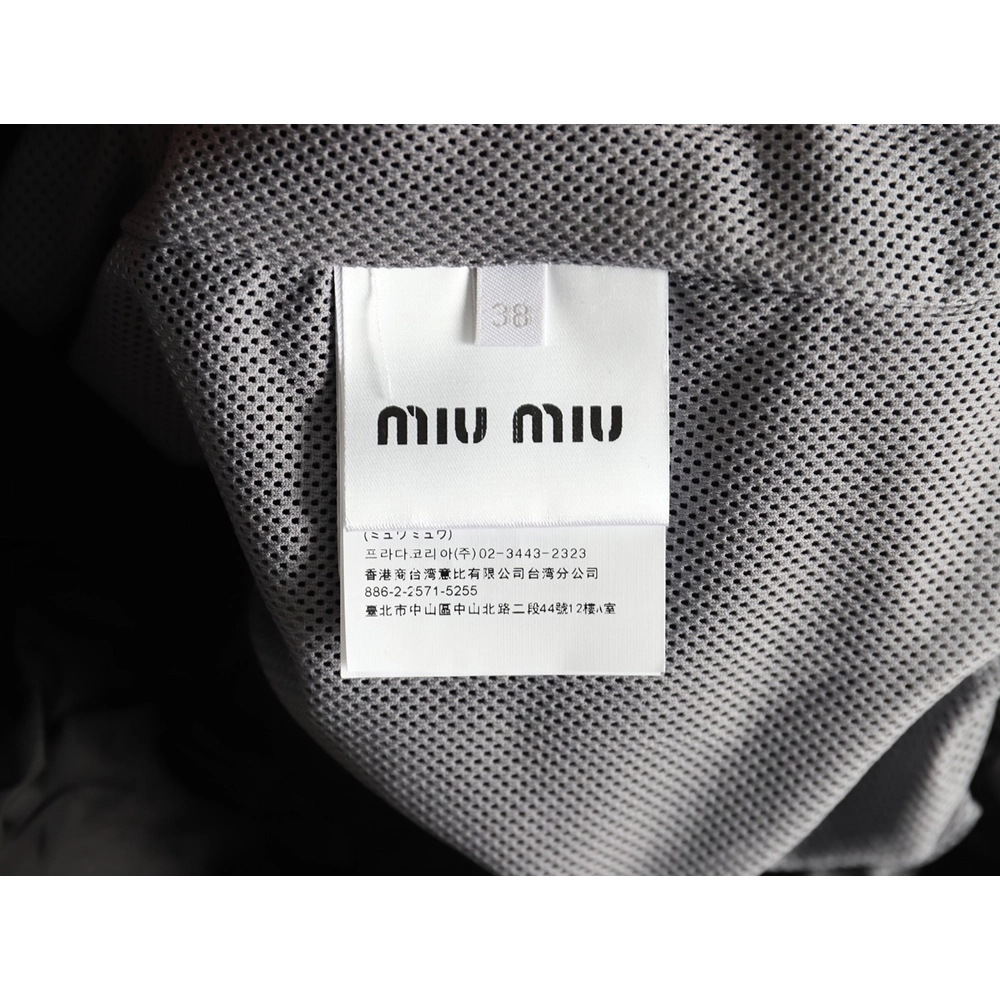 Miu Miu patchwork lettering trench coat TSK1,Miu Miu