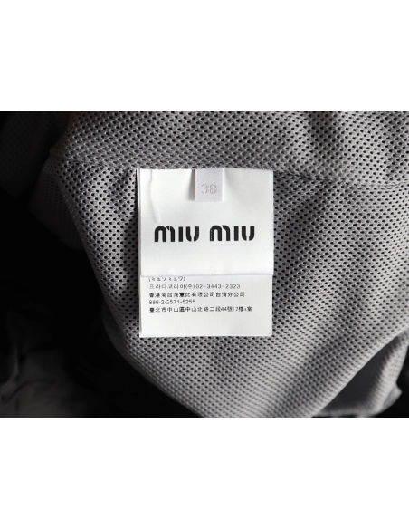 Miu Miu patchwork lettering trench coat TSK1,Miu Miu