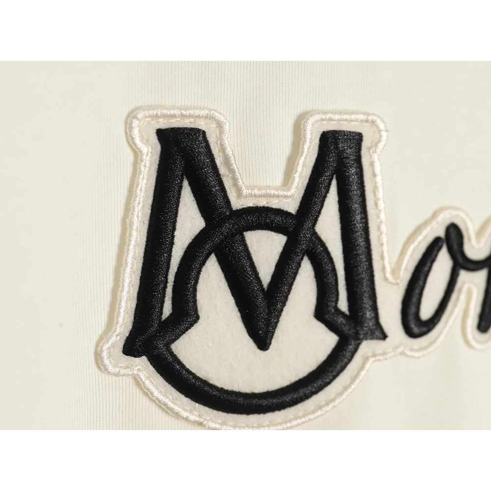 Moncler embroidered letter jacquard short-sleeved T-shirt,Moncler