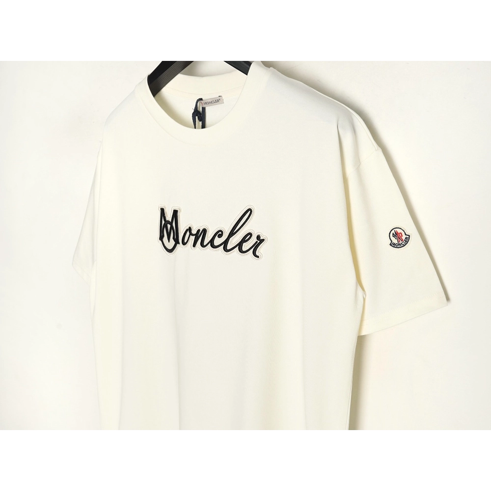 Moncler embroidered letter jacquard short-sleeved T-shirt,Moncler
