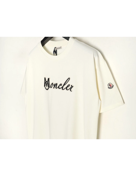 Moncler embroidered letter jacquard short-sleeved T-shirt,Moncler