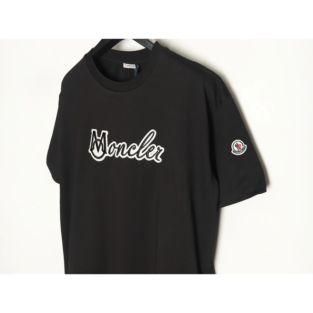 Moncler embroidered letter jacquard short-sleeved T-shirt TSK1,Moncler