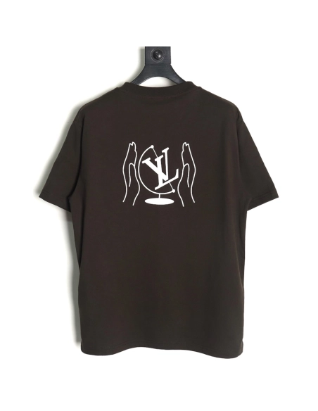 Louis Vuitton horizontal line logo print short sleeve T-shirt,Louis Vuitton
