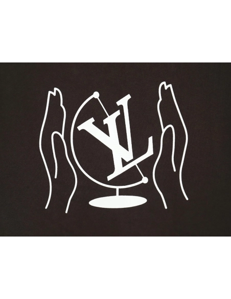 Louis Vuitton horizontal line logo print short sleeve T-shirt,Louis Vuitton