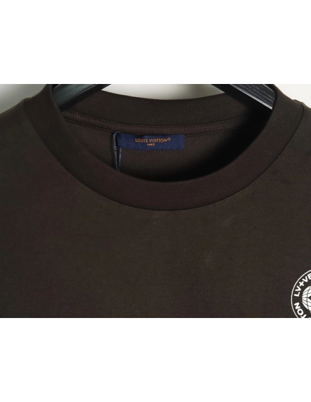 Louis Vuitton horizontal line logo print short sleeve T-shirt,Louis Vuitton