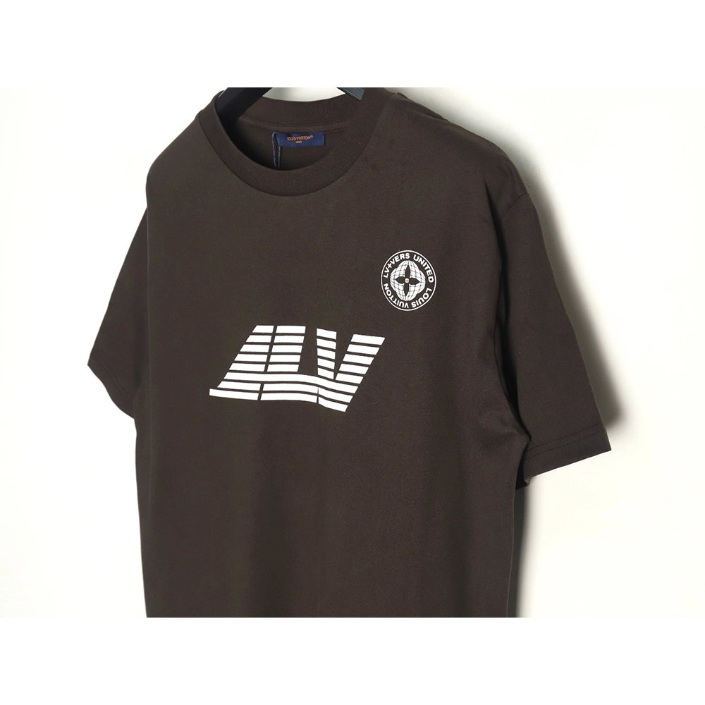 Louis Vuitton horizontal line logo print short sleeve T-shirt,Louis Vuitton