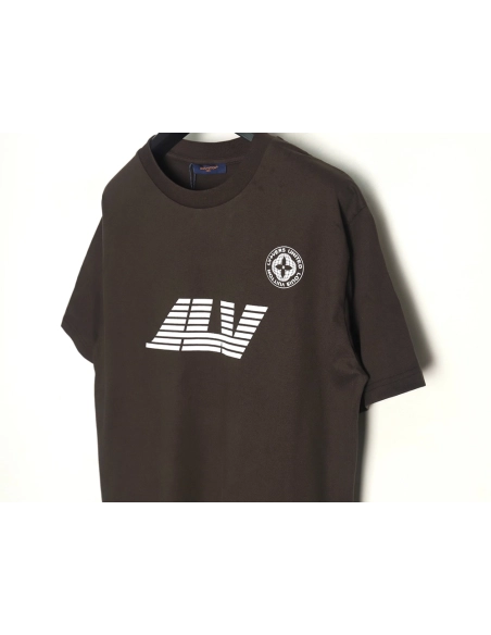 Louis Vuitton horizontal line logo print short sleeve T-shirt,Louis Vuitton