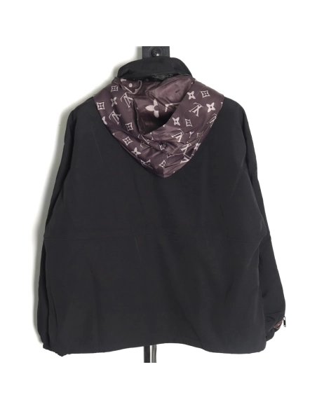 Louis Vuitton monogram patchwork trench coat zipper jacket,Louis Vuitton