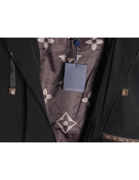 Louis Vuitton monogram patchwork trench coat zipper jacket,Louis Vuitton