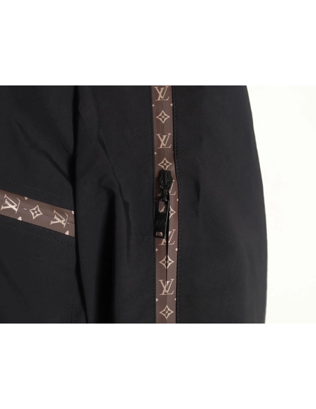 Louis Vuitton monogram patchwork trench coat zipper jacket,Louis Vuitton