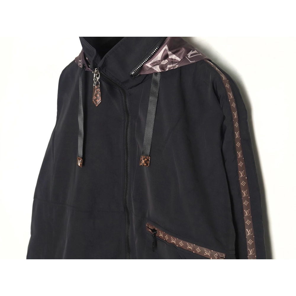 Louis Vuitton monogram patchwork trench coat zipper jacket,Louis Vuitton