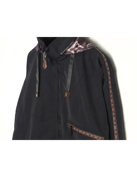Louis Vuitton monogram patchwork trench coat zipper jacket,Louis Vuitton