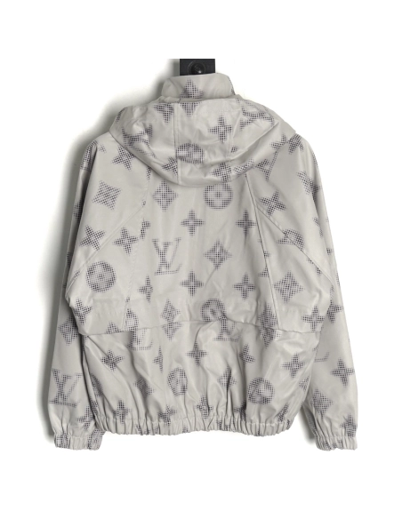 Louis Vuitton monogram full print trench coat zip up jacket,Louis Vuitton