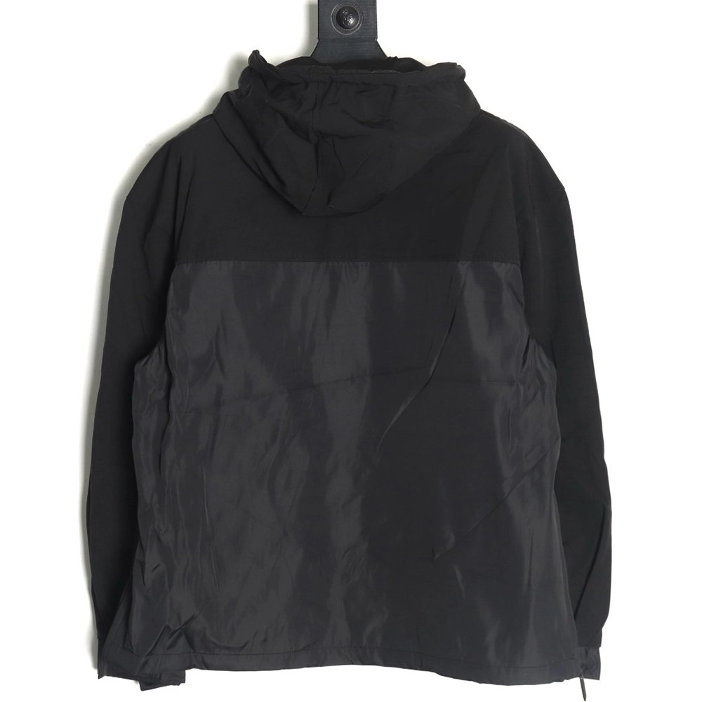 Prada Letters Logo Half Zip Hooded Jacket,Prada