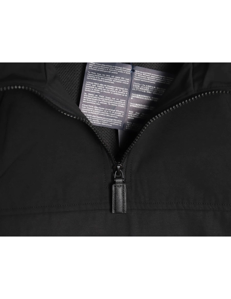 Prada Letters Logo Half Zip Hooded Jacket,Prada