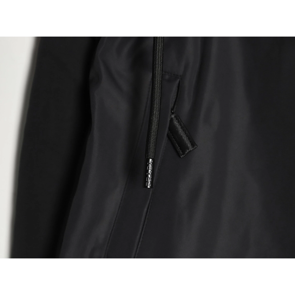 Prada Letters Logo Half Zip Hooded Jacket,Prada