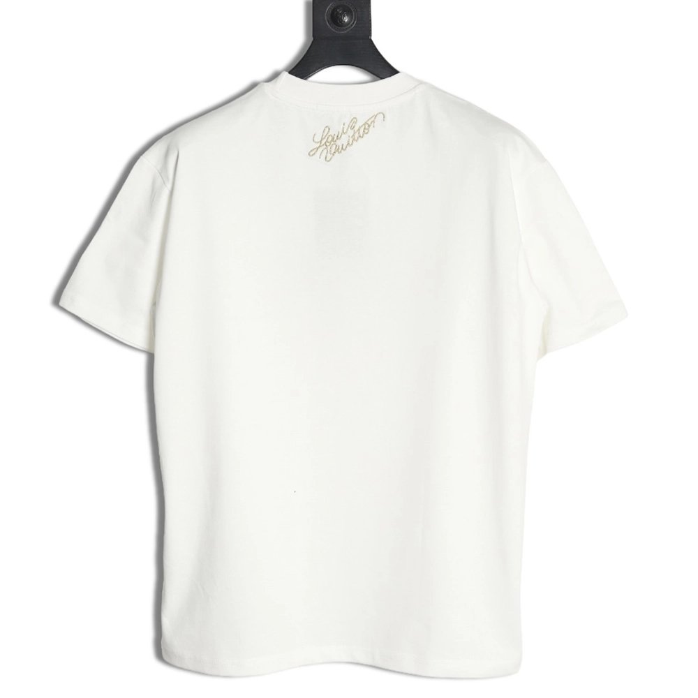 Louis Vuitton Double Dog Logo Short Sleeve T-Shirt,Louis Vuitton
